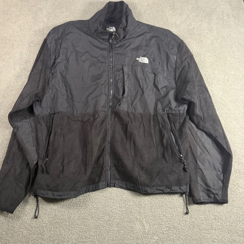 The North Face Summit Series Mens XXL Black Fleece Nylon Full Zip Jacket Hybrid